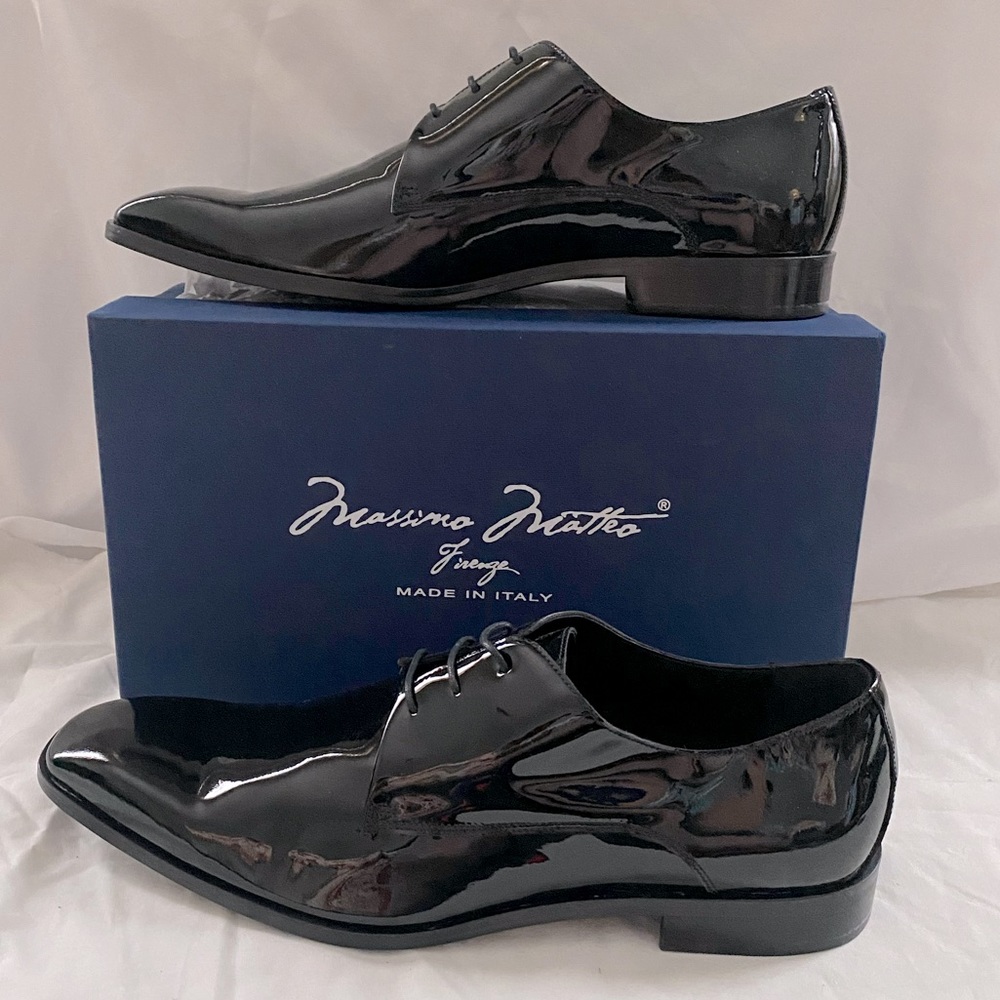 New Black oxfords Massimo Matteo men’s dress shoe size 14